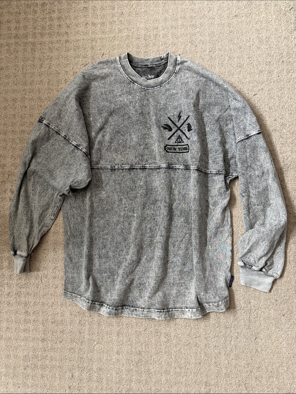 Warner Bros. Harry Potter Gray & Black Graphic Crewneck